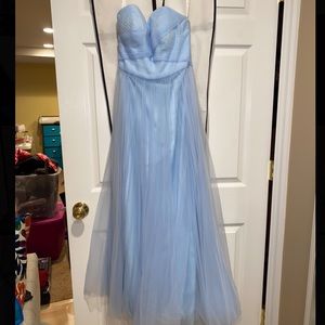 Azazie sky blue bridesmaid dress